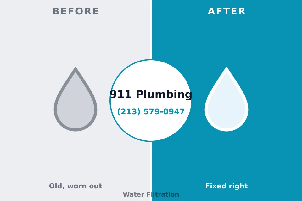 Before and after: plumbing company Harper Woods, MI